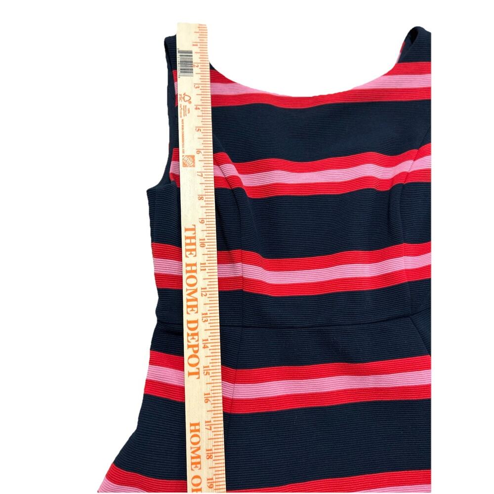 Boden Women’s 4P Petite Scarlet Ottoman Ponte Striped Dress Fit & Flare Pockets - Picture 3 of 10